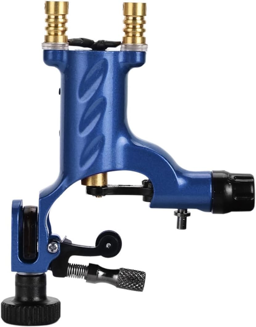 NUZAMAS Rotary Tattoo Machine Electric Rotary Liner Shader Tattoo Strong Motor Gun Permanent RCA Cord Artist Makeup Tool Blue image number 2