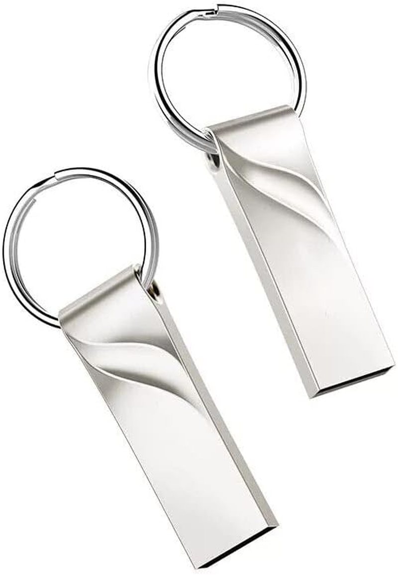 AIMALL 32GB USB 2.0 Flash Drive Memory Stick, High-Speed U Disk Pen Drive for PC, Compact Keychain Data Storage, Silver, 1.61X0.47 In image number 4