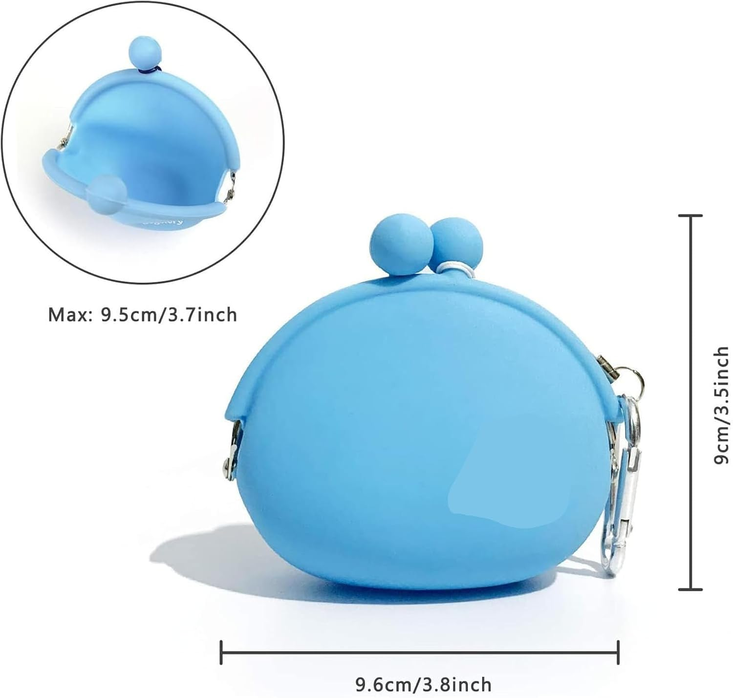 2Pack of Dog and Cat Snack Bag with Carabiner, Silicone Cat and Dog Training Bag,Reusable Dog Treat Container Dog Treat Bag Silicone Treat Pouch for Leash Key Case image number 3