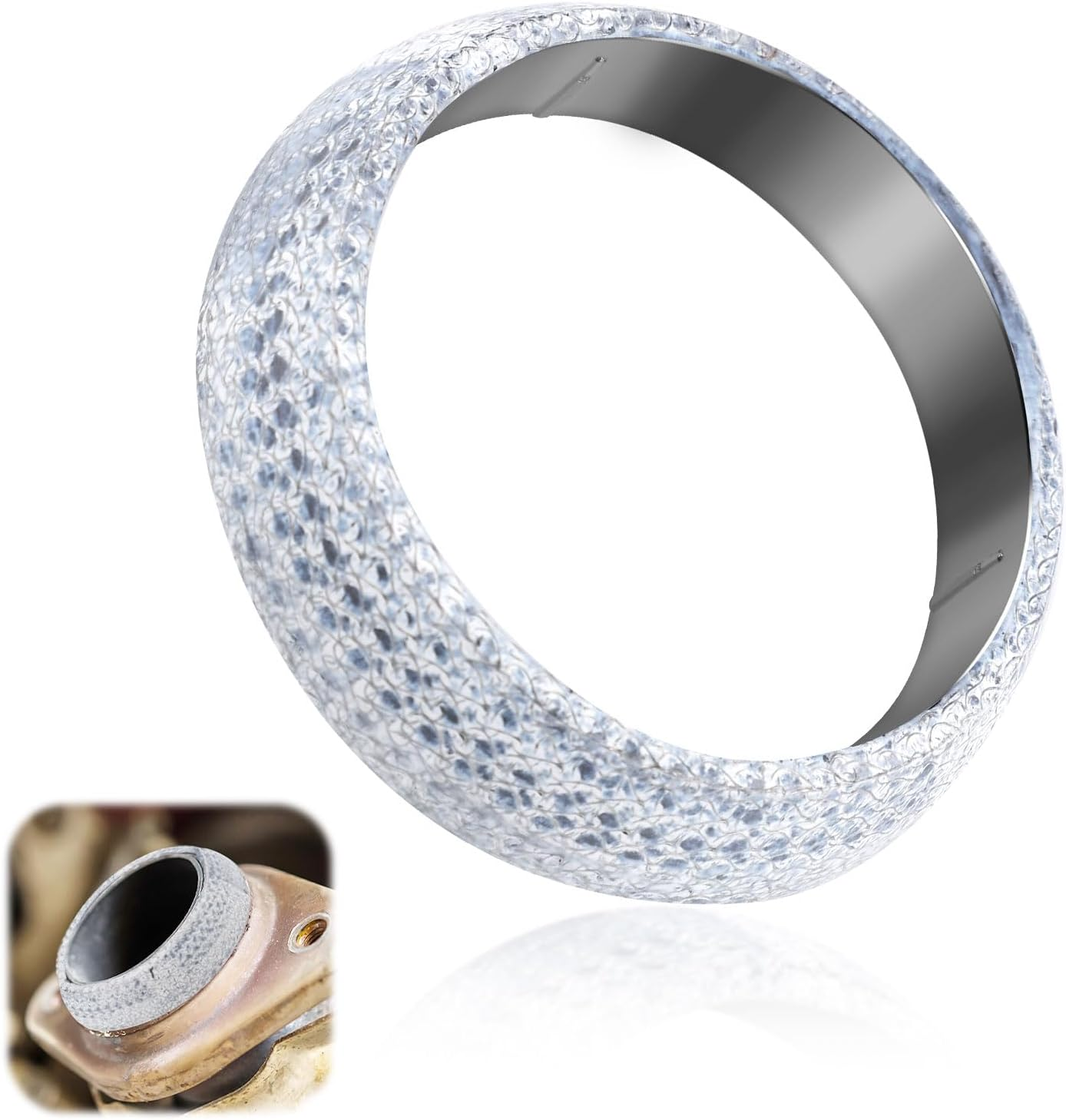 65Mm Car Exhaust Gasket, Exhaust Manifold Gasket Exhaust Pipe Donut Gasket Exhaust Flange Gasket Exhaust Muffler Sealer, Preventing Leaks and Noise image number 4