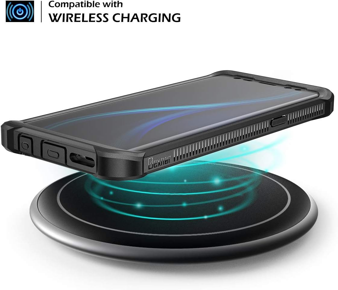 Dexnor Case for Samsung Galaxy S9 360 Full Body 3 Layers Protection Cover Shockproof Bumper Crystal Clear Slim Anti-Scratch Back Panel with Built-In Screen Protector - Black - Black image number 1