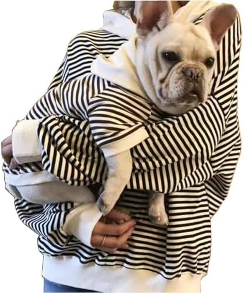 Matching Clothes for Mom Dad Pet - Striped Dog Cat Sweater Birthday Christmas Outfits (One Size, Parents-Black) image number 4