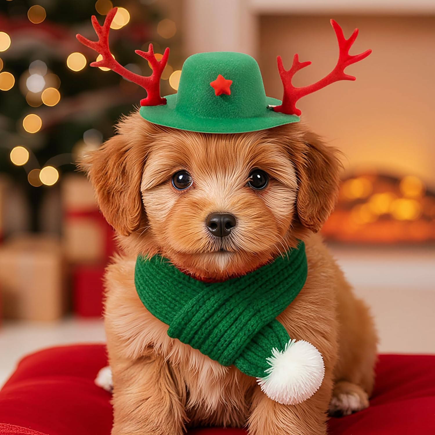 Christmas Dog Costume Green S image number 3