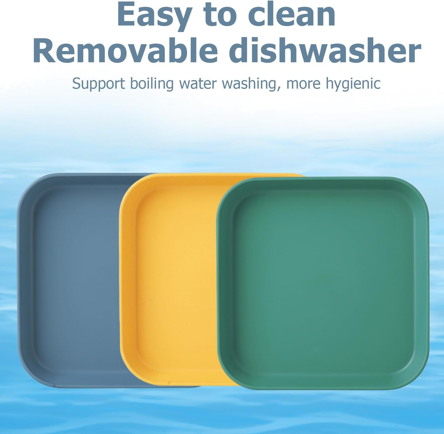 HOMURY Cat Feeding Bowl Set of 9, Square Cat Plate, Flat Cat Bowl, Cat Bowl, Small Cat Feeding Bowl, Cat Bowl for Dry Food and Wet Food image number 1