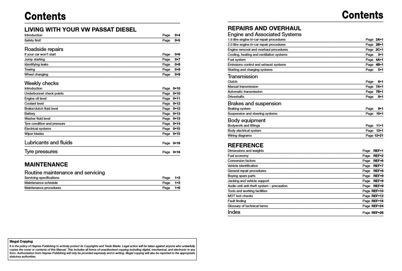 VW Passat Diesel 2011-2014: Owners Workshop Manual image number 1
