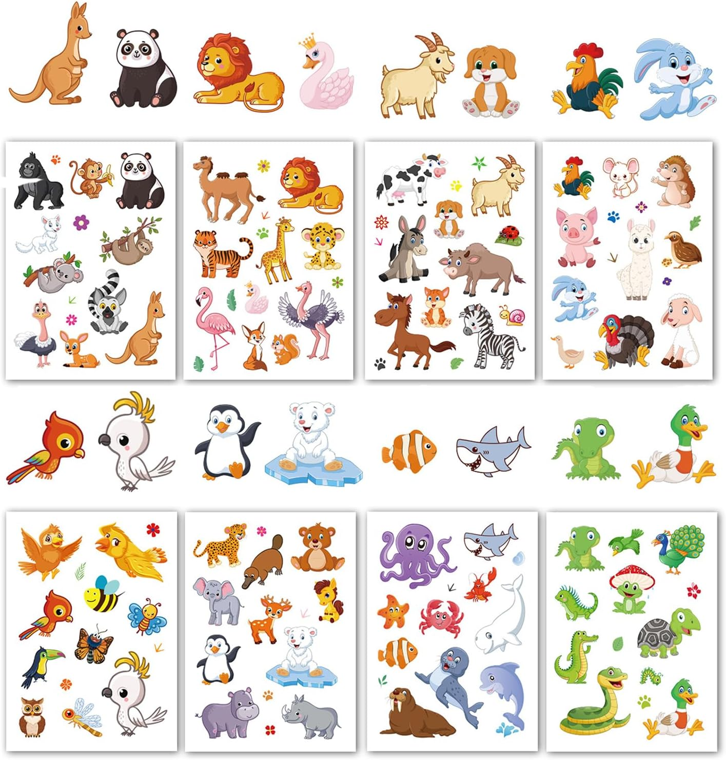 OSYLICT Reward Stickers for Kids,844Pcs Incentive Motivational Sticker,Cartoon Animals Star Praise Positive Encouragement Stickers for Home School Classroom Elementary Gifts