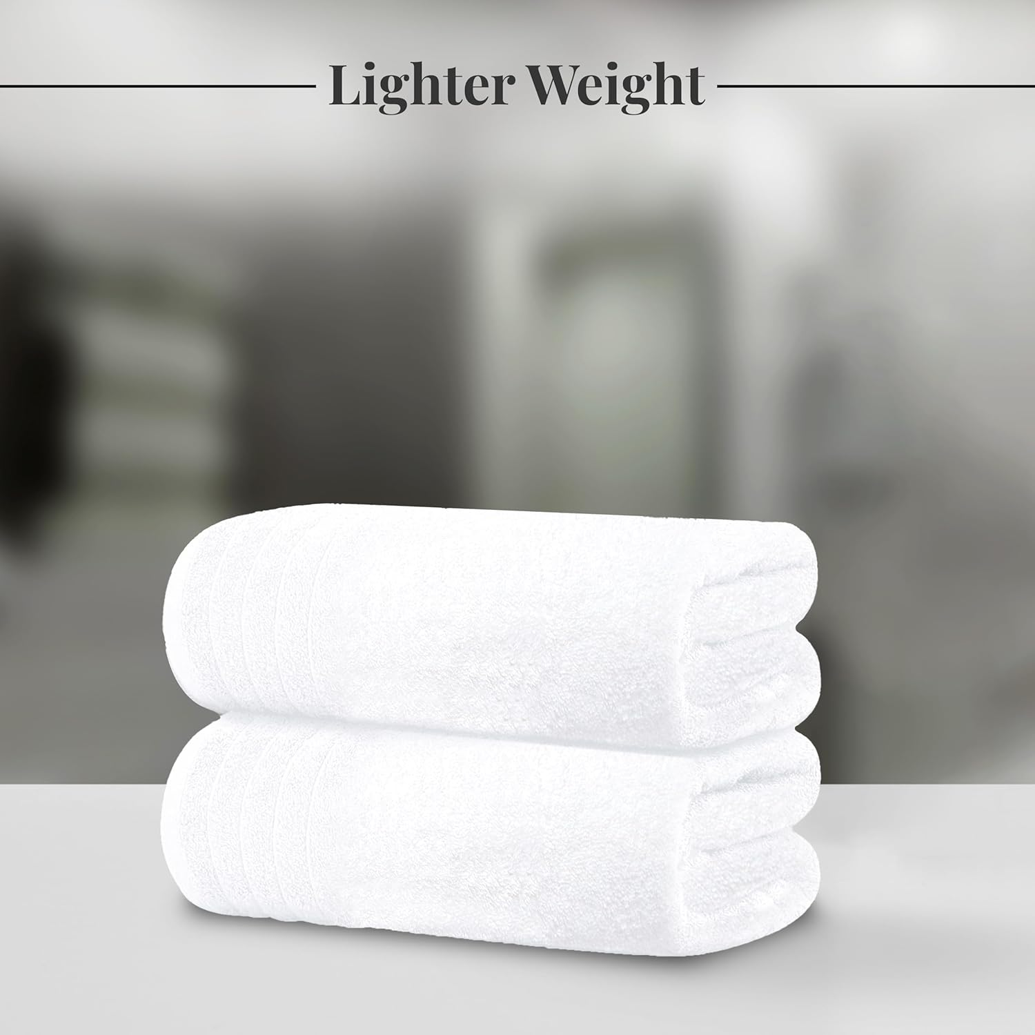 Tens Towels Large Bath Towels, 100% Cotton Towels, 30 X 60 Inches, Extra Large Bath Towels, Lighter Weight & Super Absorbent, Quick Dry, Perfect Bathroom Towels for Daily Use (Pack of 4) (White) image number 2