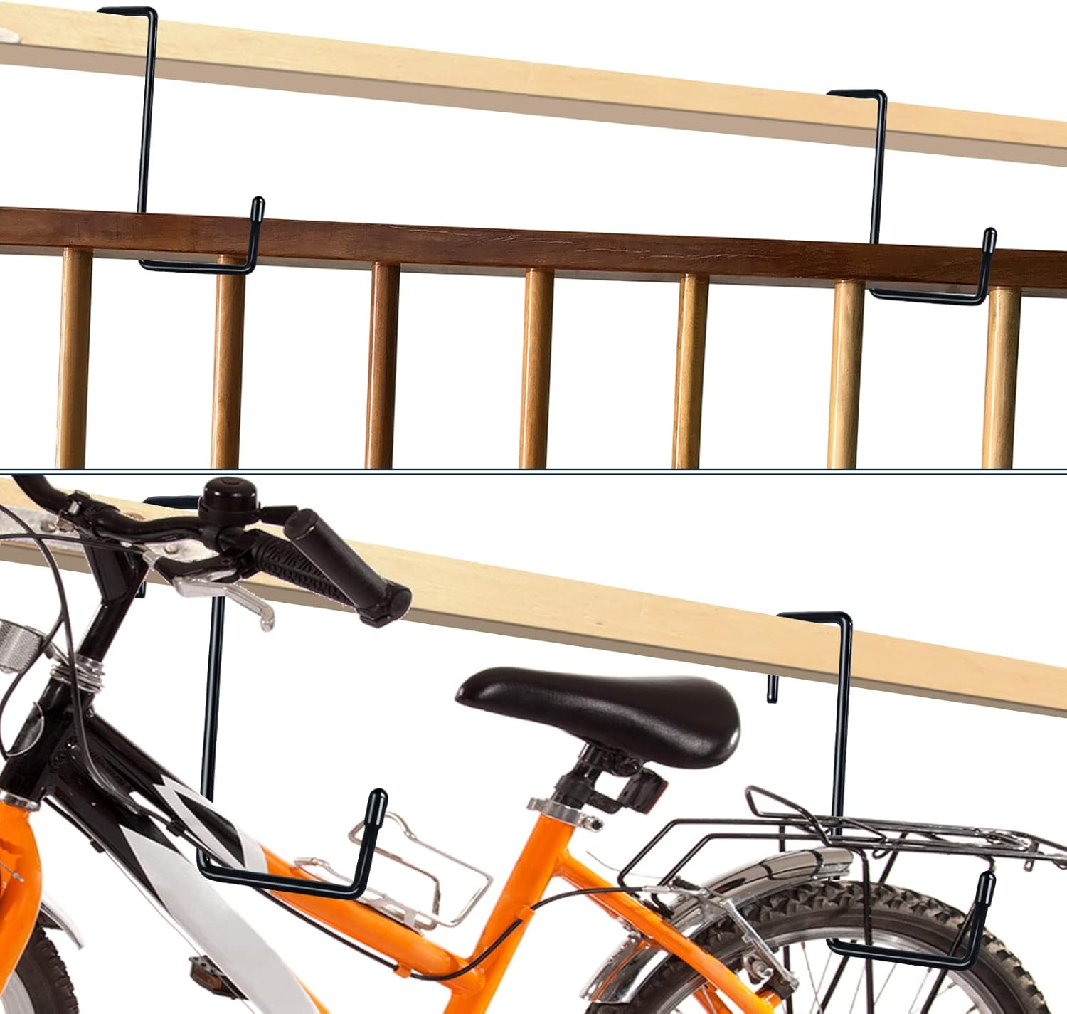 Vinyl Coated Heavy Duty Garage Storage Hanging Hooks (6 Pack) - Rafter Hanger Hooks for Bicycles, Ladders, Fence, Pool Cover, Sport Equipment & More