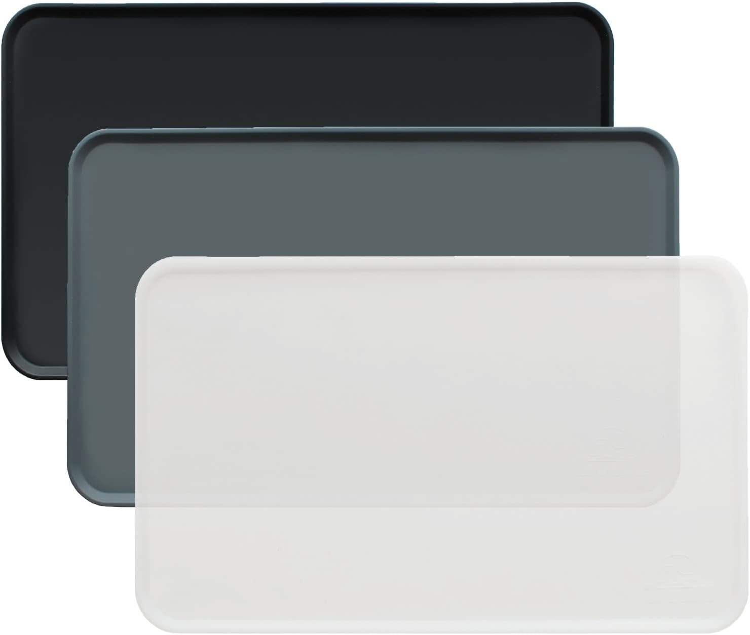 Karaluna&copy; Basic Silicone Mat 48 X 30 Cm, Black, Non-Slip Bowl Mat for Dog Bowl, Cat Bowl, Feeding Mat, Dogs, Cats Mat