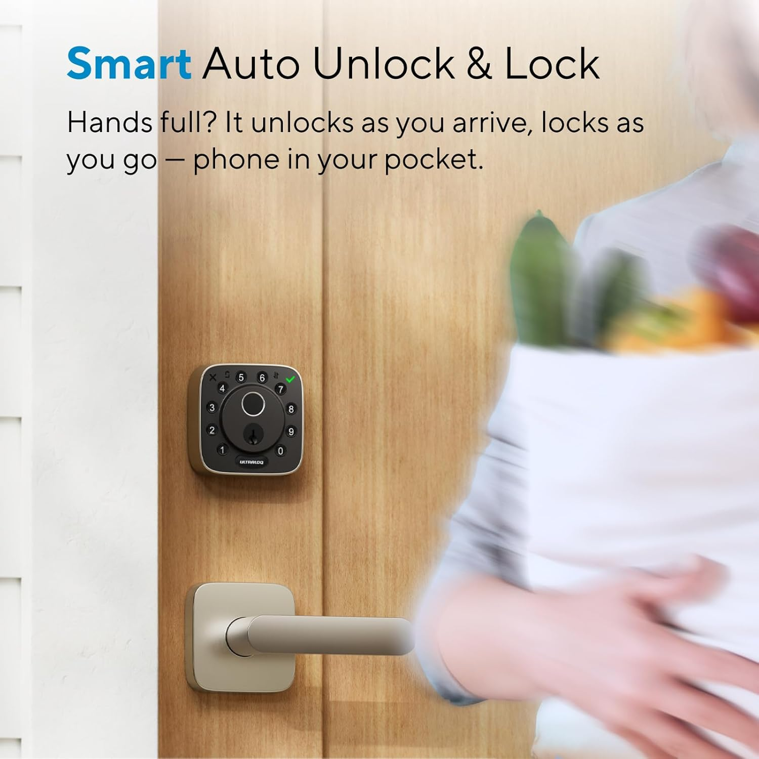 ULTRALOQ Bolt Fingerprint Wifi Smart Lock, Works with Apple Home, Siri, Alexa, 8-In-1 Keyless Entry Deadbolt Lock with Fingerprint, Keypad, App Remote Control, Auto Unlock,Easy Install, 10 Mo. Battery image number 5