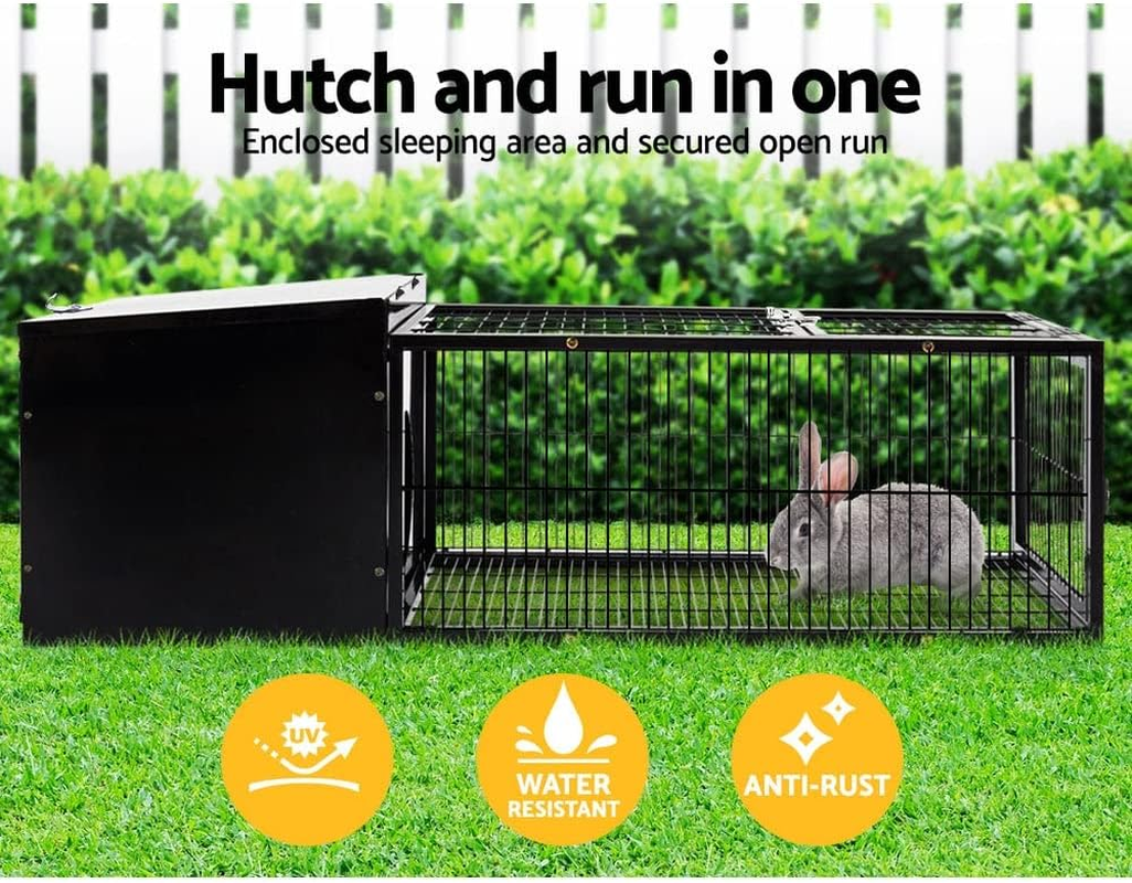 I.Pet Rabbit Hutch Bird Cage Ferret Guinea Pig Rat Bunny Cages Pet Enclosure House Carrier Habitat,Ourdoor Indoor for Small Animals, 120Cm Length Metal Steel Slide-Out Tray Lockable image number 1