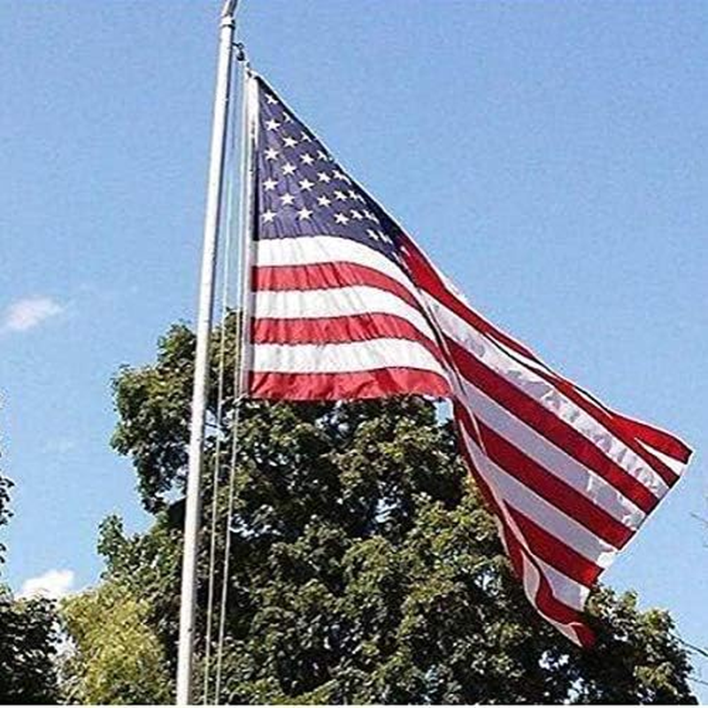 Huouo 1/4" Flagpole Rope - Solid Braid Polyester Flag Halyard Line Designed for Flag Pole (50 Feet) image number 2