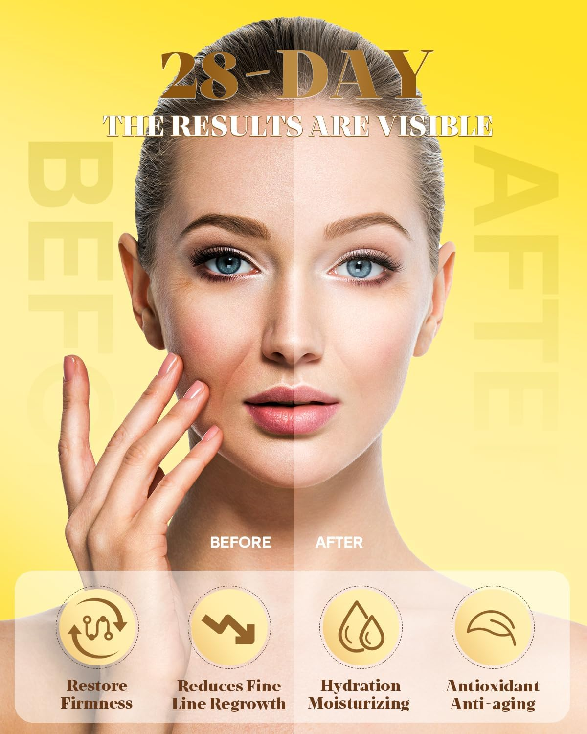 1% Retinol Cream Face Moisturizer, anti Aging Neck Firming Cream with Collagen, Day & Night Face Lotion with Hyaluronic Acid, Lifting & Tightening Cream for Women & Men, 1.7 FL OZ image number 6