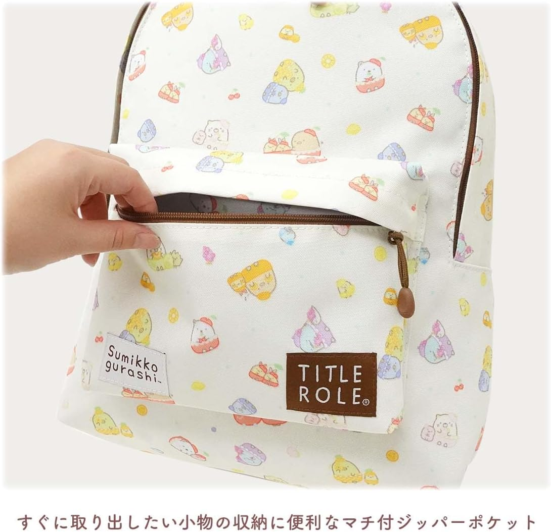 Title Roll 20739035 Sumikko Gurashi Backpack, Friendly, for Kids, A4 Storage, School, Excursions