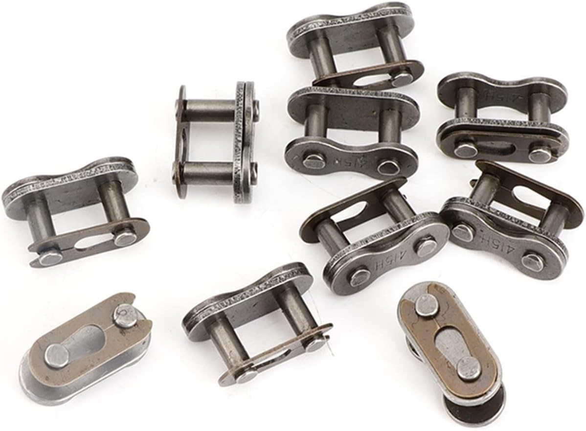 TURRA 10 Pcs/Lot 415H Chain Master Link 2-Stroke Motorized Bike Gas Engine Parts Motocicleta Motorcycle Accessories image number 1