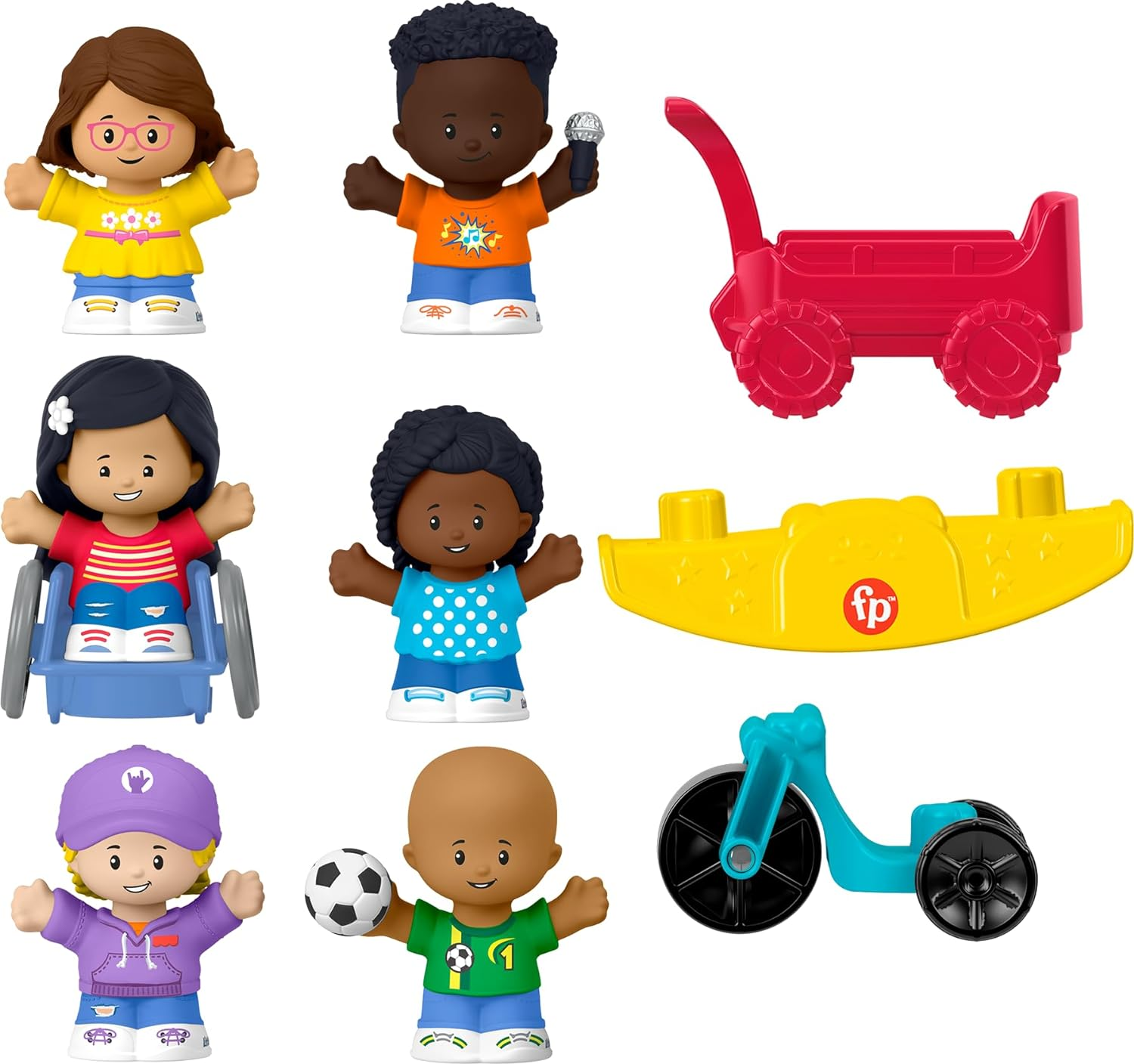 Little People Toddler Toys Play for All Figure and Accessory Pack 9-Piece Set for Pretend Play Ages 1+ Years image number 4