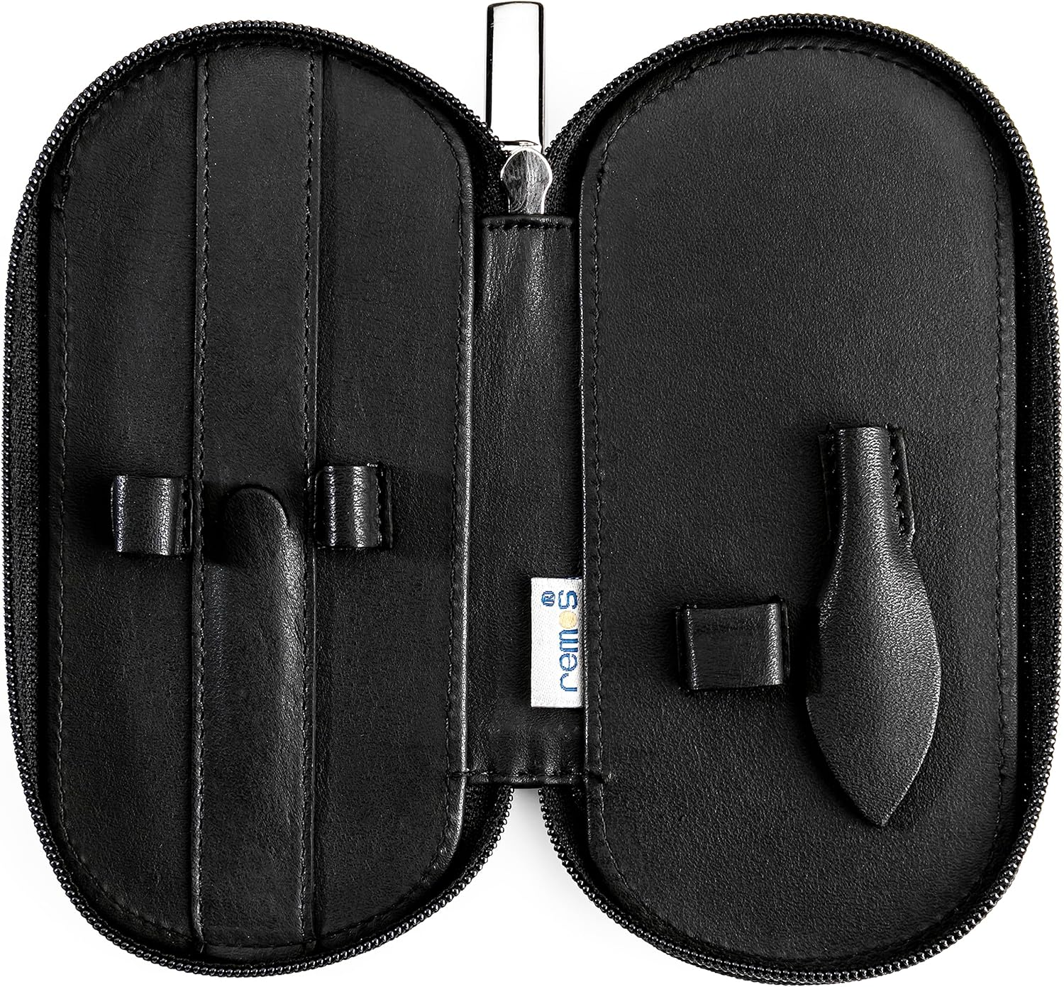 Tellus Nail Set Empty Leather Black for Nail Scissors, Files, Tweezers Etc image number 2