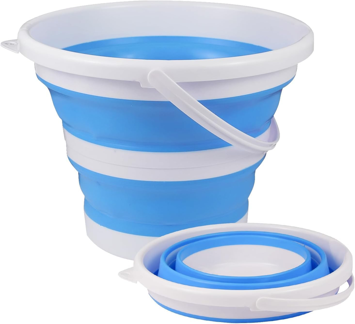 2 Pack Collapsible Bucket 10L (2.6 Gallon), Portable Foldable Water Pail with Handle, Space-Saving Cleaning Bucket for Car Wash, Camping, Fishing, Garden & Household image number 6