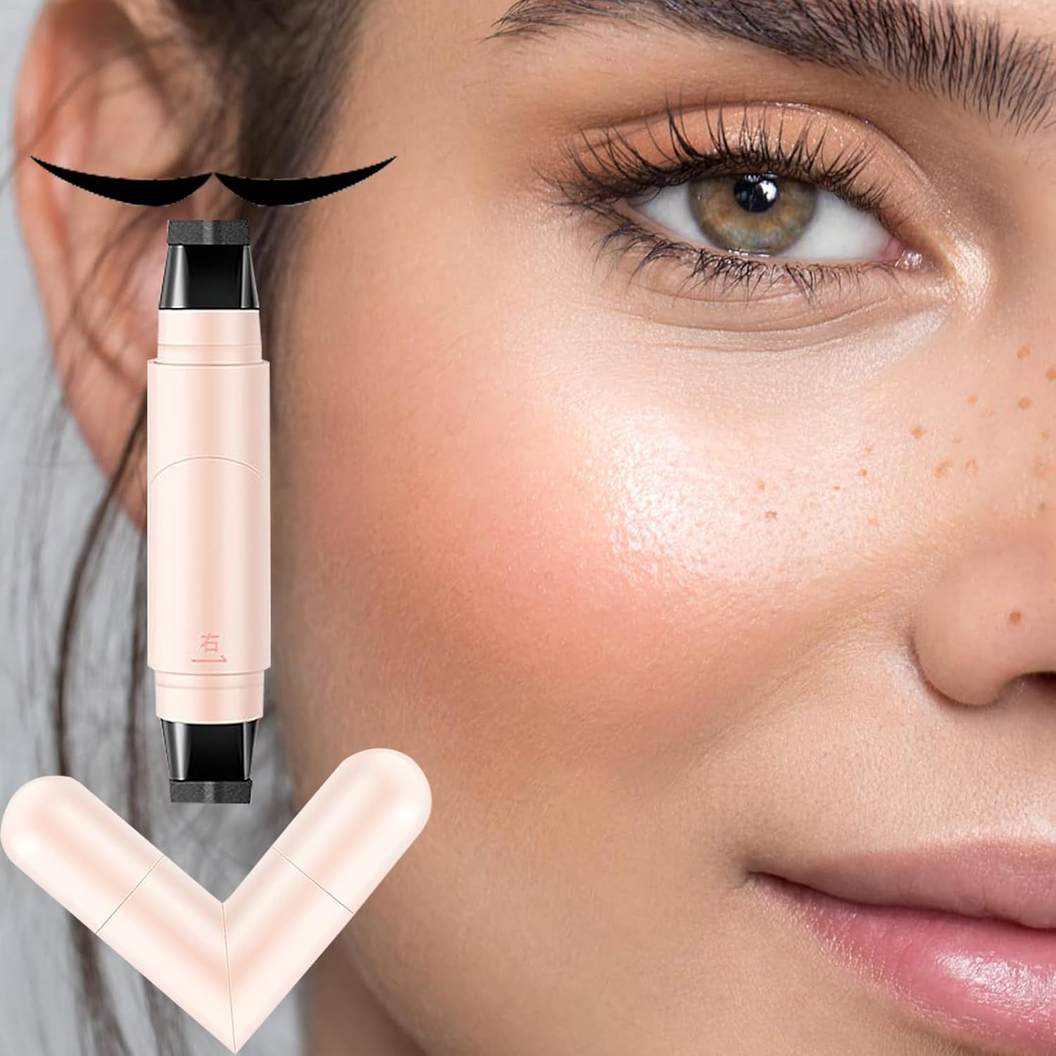 Eyeliners Stamps | Foldable Double Ended Eyeliner Stencil | Long-Lasting Smooth Precise Smudge-Proof Pen Tool for Womens Quick Makeup image number 1