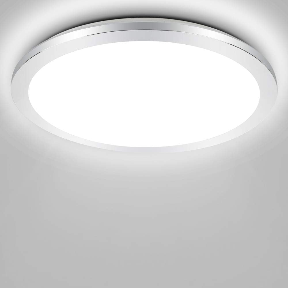 PADMA LED Ceiling Light, Chrome, Modern, 18W, 1440LM, IP44 Waterproof, Suitable for Bedroom, Hallway, Kitchen, Living Room