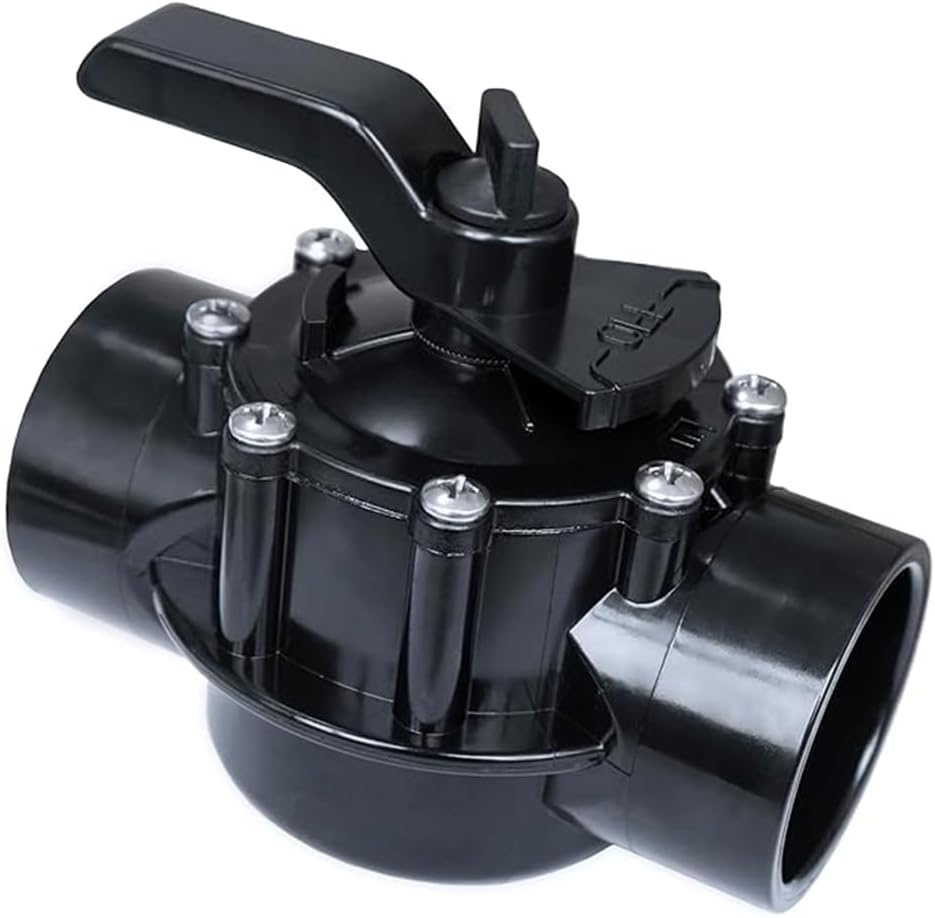 4724 2-Port 1-1/2 to 2-Inch Black Positive Seal Valve Replacement for Jandy Positive Seal Neverlube Valve for Pool,Bathtub and Spa image number 1