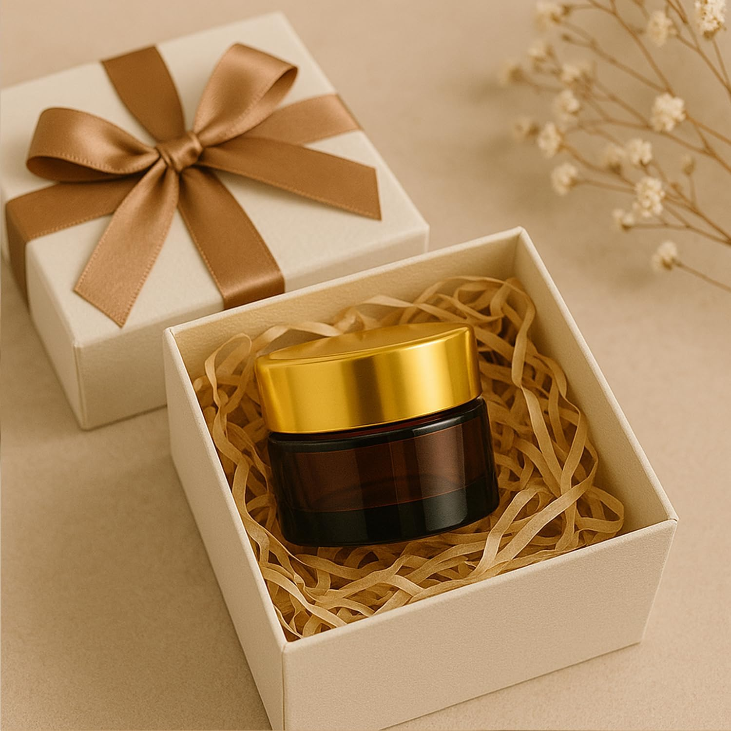 12 Packs 5Ml/0.17Oz Amber Glass Cream Jars with Golden Lids Small Cosmetic Containers Refillable Empty Jars Travel Sample Jars for Lip Balm, Salve, Ointment, Eye Cream, DIY Skincare image number 1