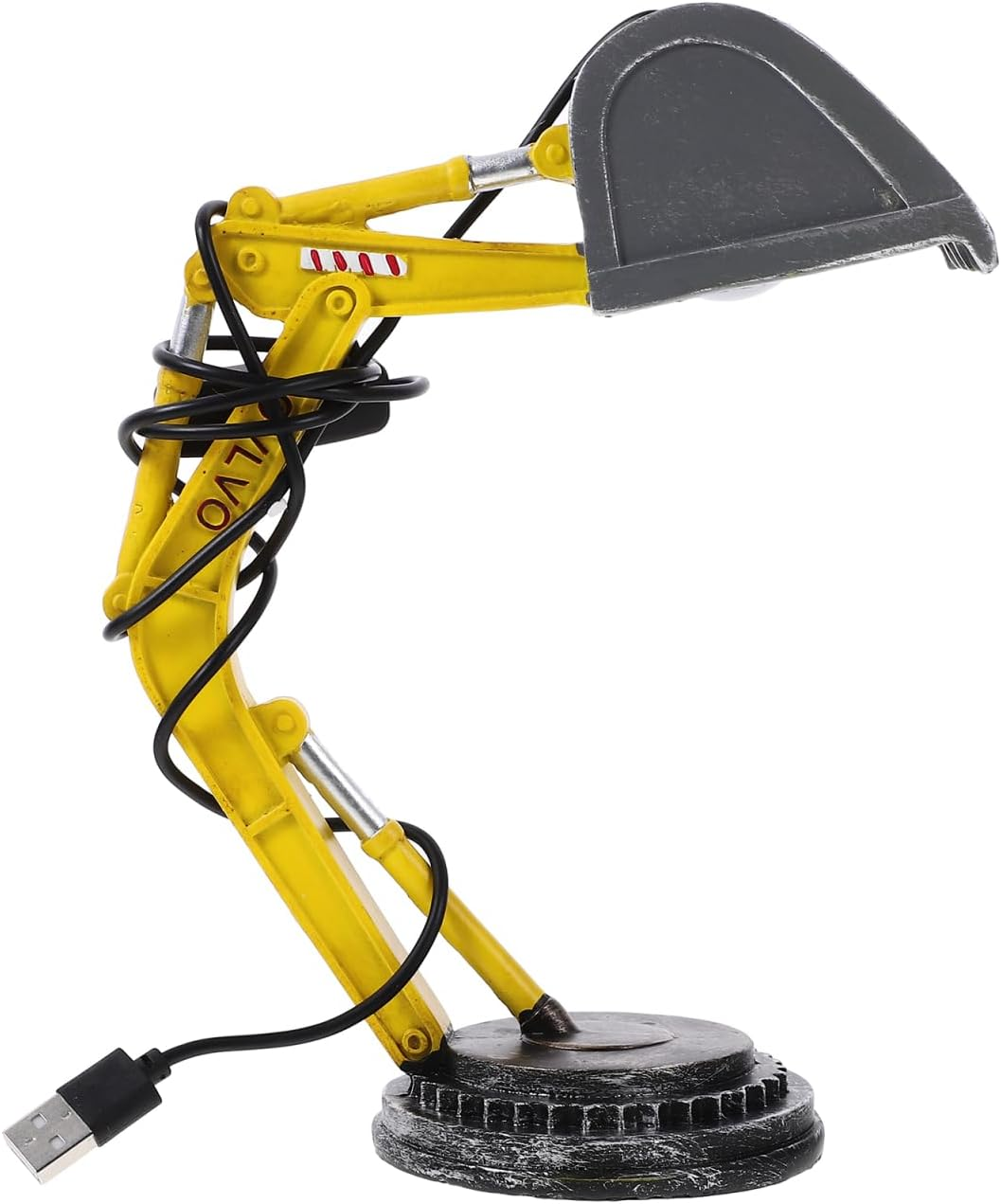 Housoutil Creative Digger Desk Lamp, Industrial Style Excavator Modelling Table Lamp, Reading Light Night Light for Home Bedroom Decoration image number 2