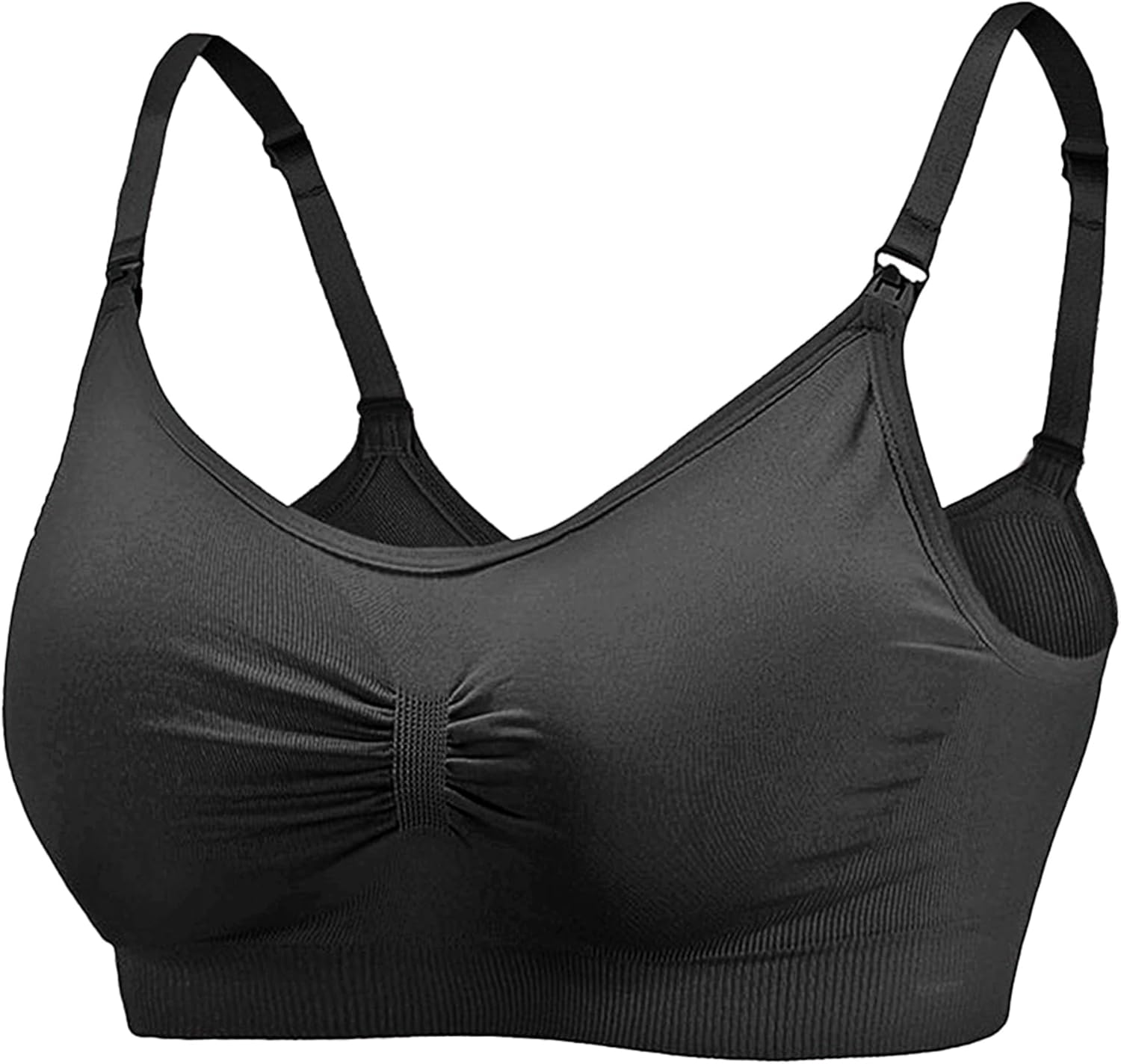 Dress Cici Nursing Bra Wireless - Breastfeeding Clasp Full Coverage for Pregnant Mom image number 7