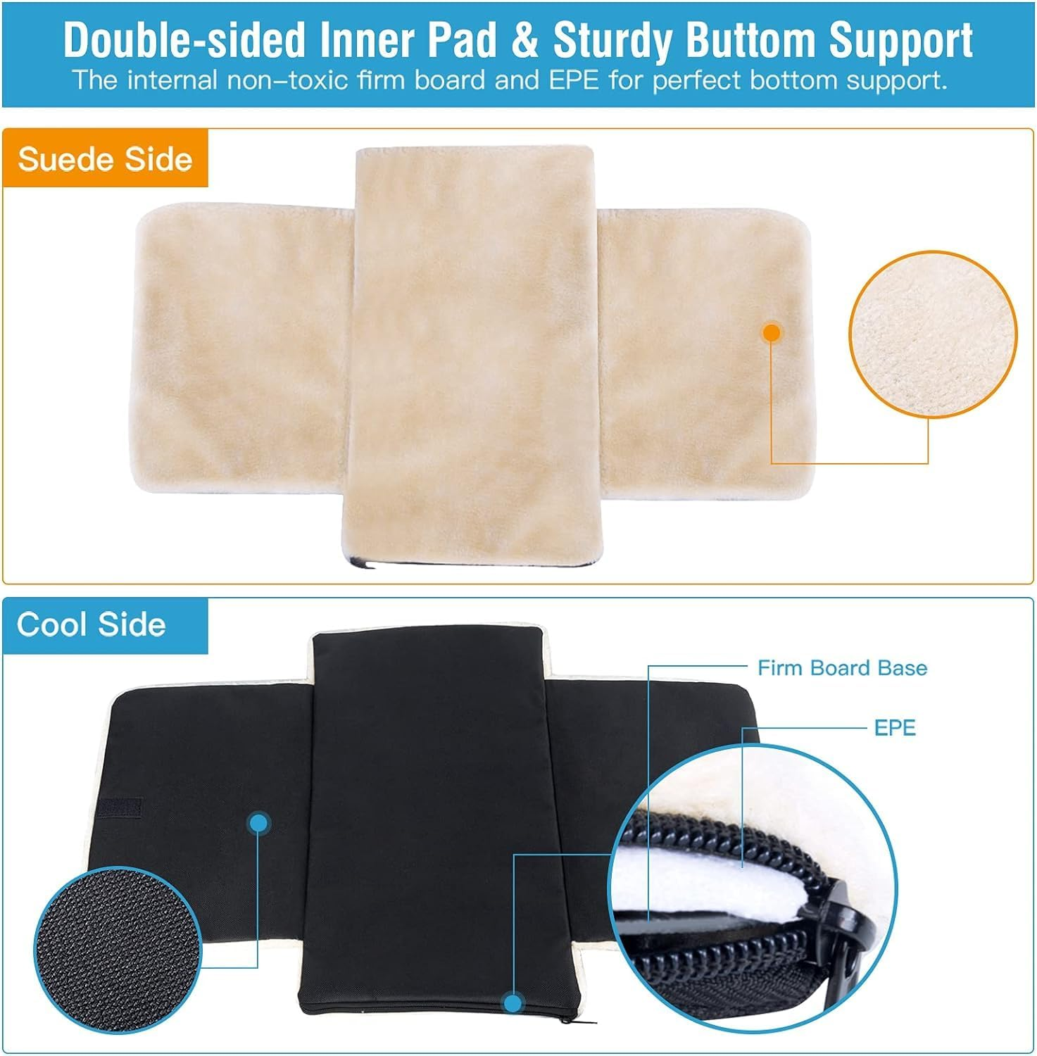 Cat Carrier, Airline Approved Pet Cat Carrier, 4 Sides Expandable Collapsible Pet Carrier, Soft-Sided Pet Cat Carriers Xlarge with Sherpa Pad, Travel Carriers for Cat Dog & Small Animals image number 6