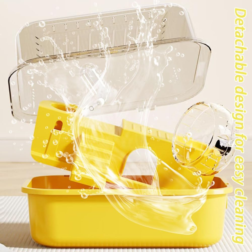 Hamster Cages,Large Space Pet House,Transparent Hamster Habitat,Hamster Playing House,Pet Living House,Detachable Hamster Cage,For Small Pets,Dwarf Hamsters image number 2