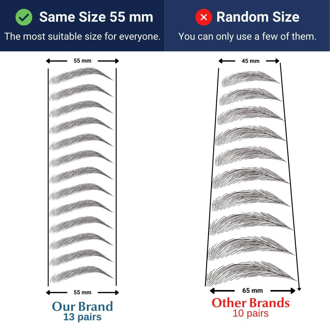 Bliss and beyond USA | Waterproof Eyebrow Tattoo Stickers. a Real Hair Stroke Look. Hair Replacement without Surgery. Solution for Hair Loss. Bushy Tinted Eyebrow Tattoos. (New Las Vegas, Dark Brown) image number 3