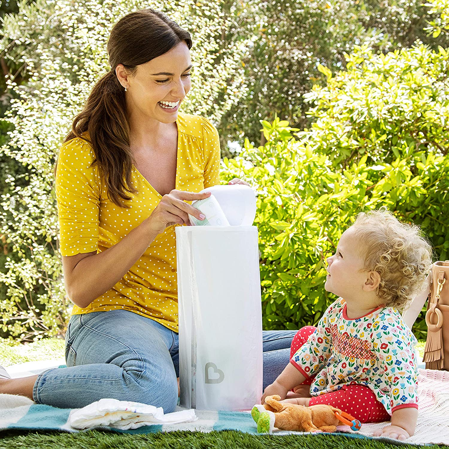 Munchkin Toss Portable Disposable Diaper Pail 5 Pack, 5 Count