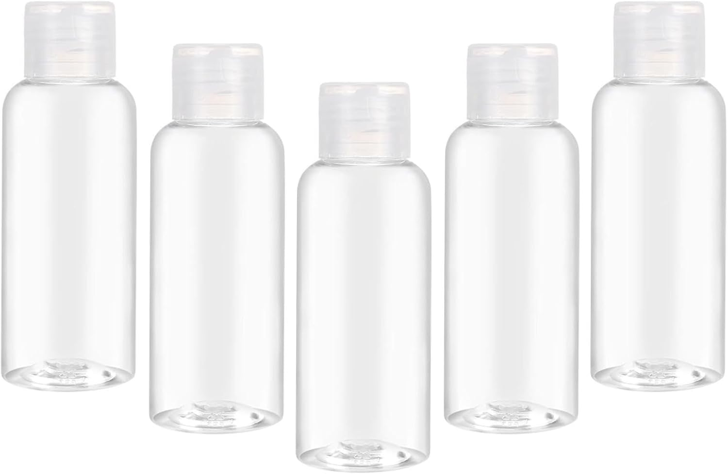 5 Pcs Travel Bottles Leak Proof Refillable Squeezable Travel Size Containers for Toiletries Essential Shampoo Hair Conditioner Body Lotion Bath Shower Gel(Color:Clear) image number 1
