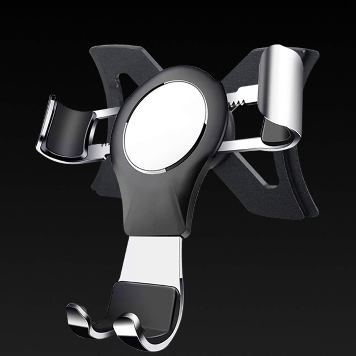 Phone Holder for Audi A3, 360&deg; Rotation Gravity Auto Lock Stable No Jitter Easy Mount Aluminum Alloy Vehicle Mobile Phone Stand Mount for Audi A3 / S3 2014-2019 - Black image number 6