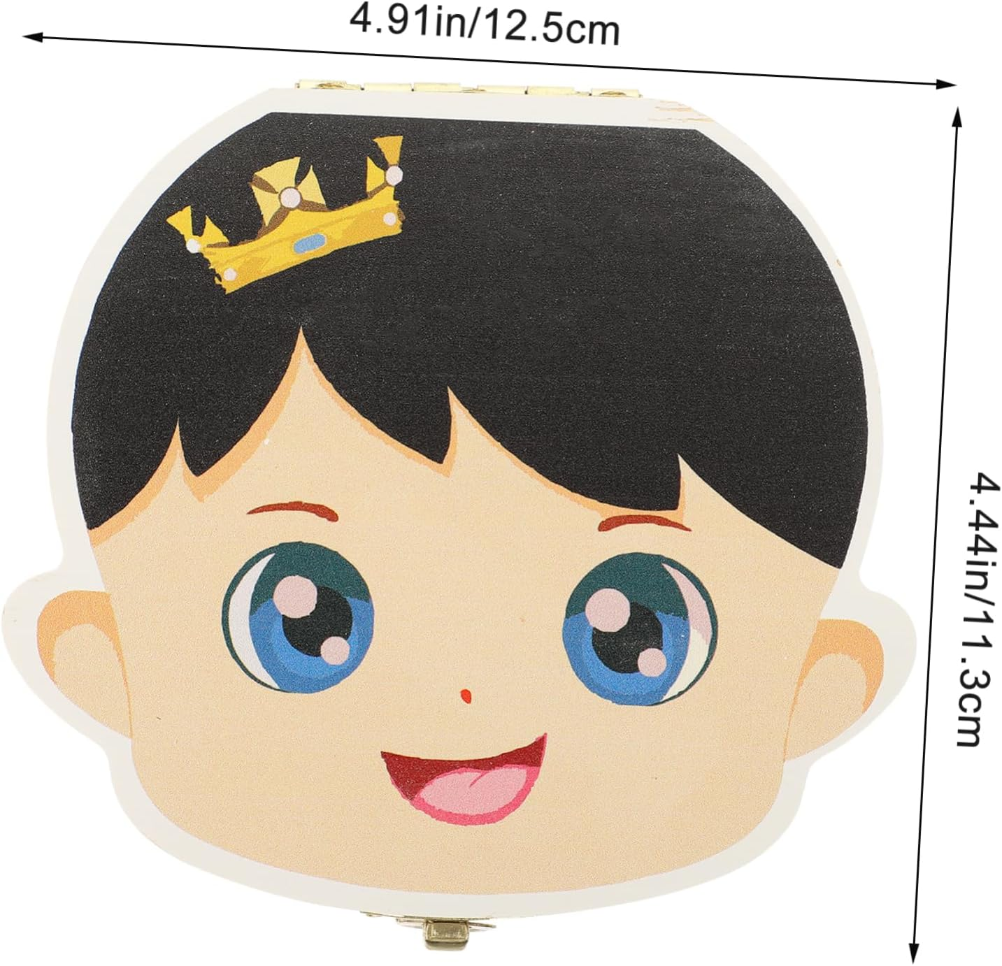 Sosoport Tooth Preservation Collection Box for Boys and Girls Wooden Boy Girl Teeth Saver Colorful Cartoon Design and Keepsakes image number 1