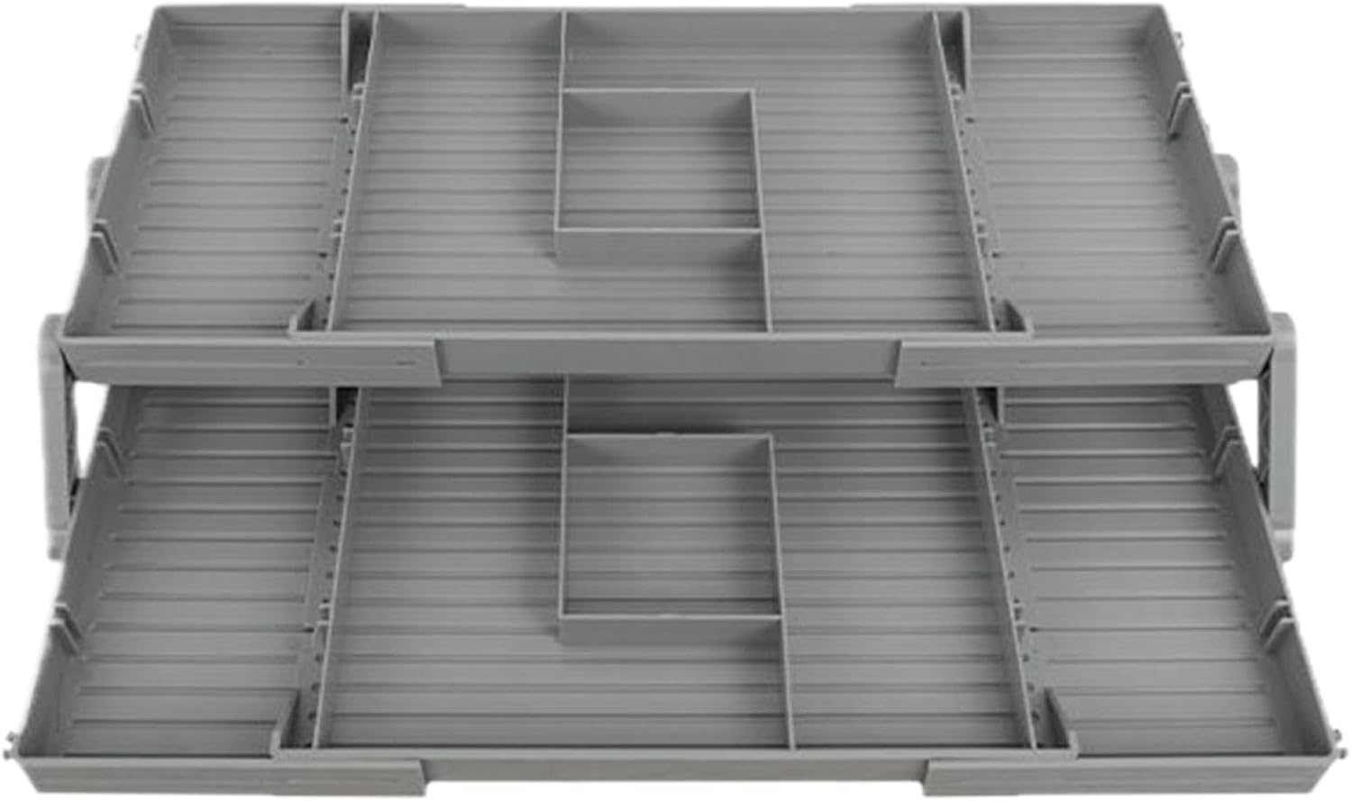 Expandable Drawer Organizer, Nightstand Vanity Desk Jewelry Cosmetic Divider, Foldable Makeup Desk Storage Holder, Space-Saving Solution, Sturdy ABS Material image number 1