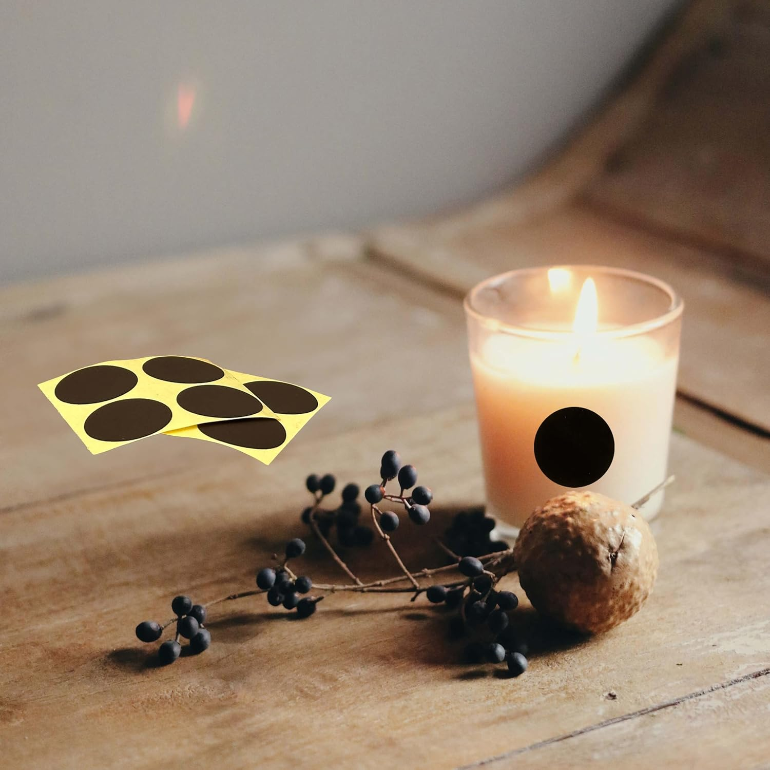 60Pcs Circle Match Striker Sticker, 24Mm Self Adhesive Match Striker Paper Black(Pack of 60) image number 4