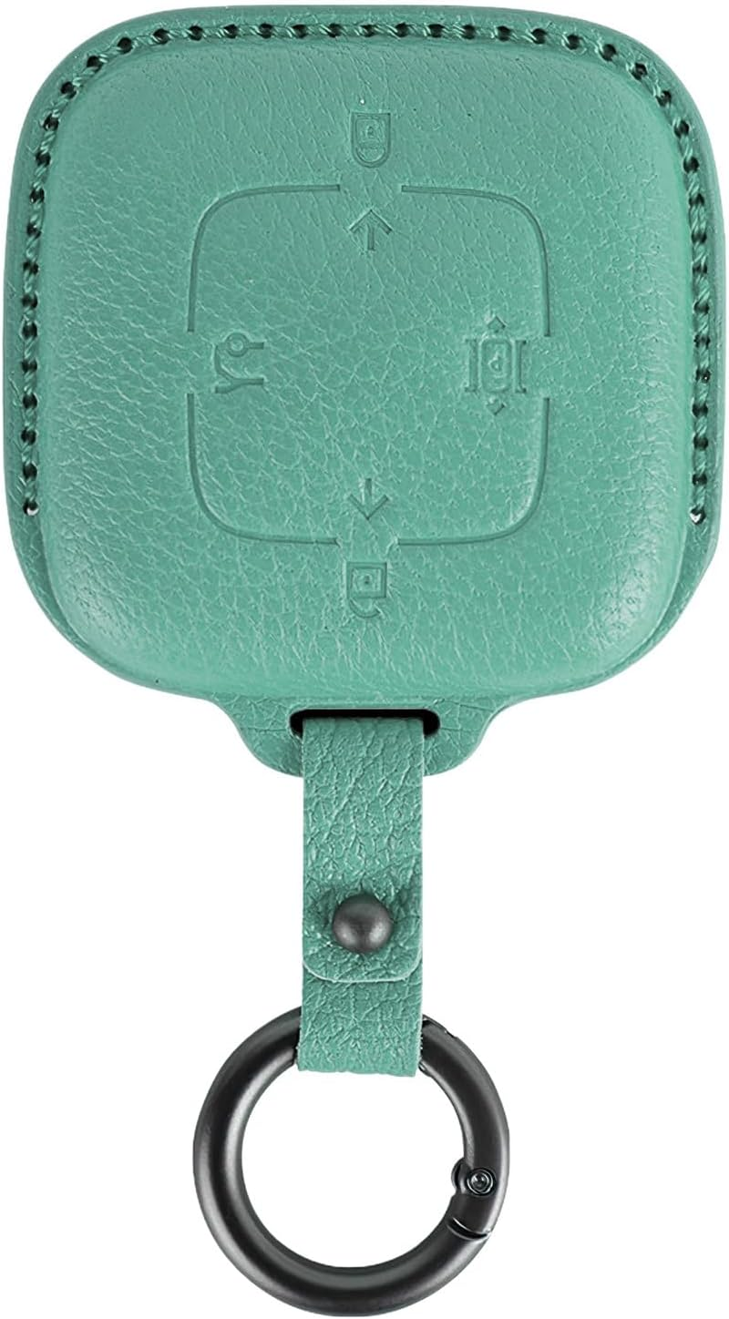 Ontto 4 Buttons Leather Car Key Fob Cover Fit for Zeekr X 001 007 009 7X Smart Key Case Keyring Shell Key Holder Keychain Accessories Green