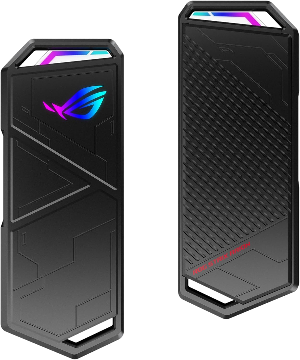 ROG Strix Arion M.2 Nvme SSD Enclosure-Usb3.2 GEN2 Type-C, 10Gbps, Aura Sync RGB, Dual USB-C to C and USB-A to C Cables, Thermal Pads, Pcie 2280/2260/2242/2230 M Key/B+M Key, Screwdriver-Free image number 4