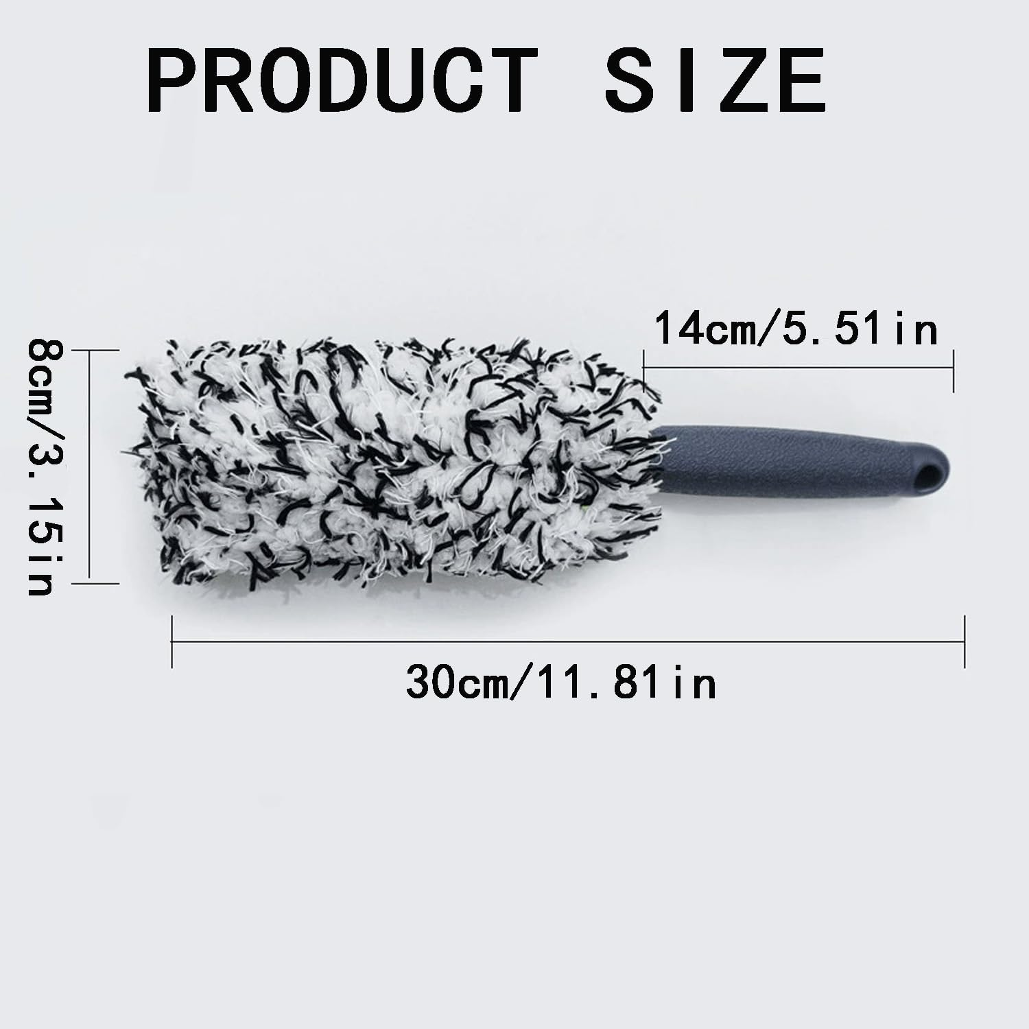 Car Microfibre Wheel Brush, Removable Car Rims Brush, Car Wheel Cleaning Brush, Highly Water Absorption Detailing Cleaner Brushes with Long Handle for Rim Hubs, Spokes, Fenders, Engines image number 3