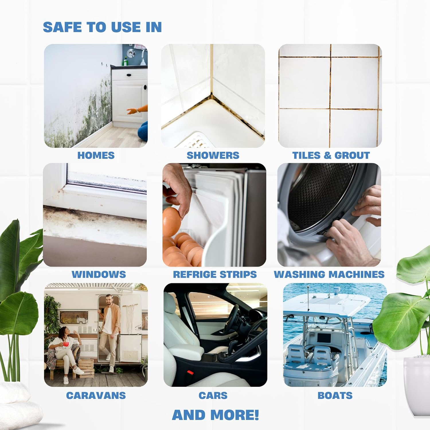 Mould Fighter Pack &ndash; Natural Aussie Mould Remover Spray 500Ml + 12 Moisture Absorber Pads, anti Mould & Mildew Control, Stops Regrowth, Bathroom & Household Use image number 2