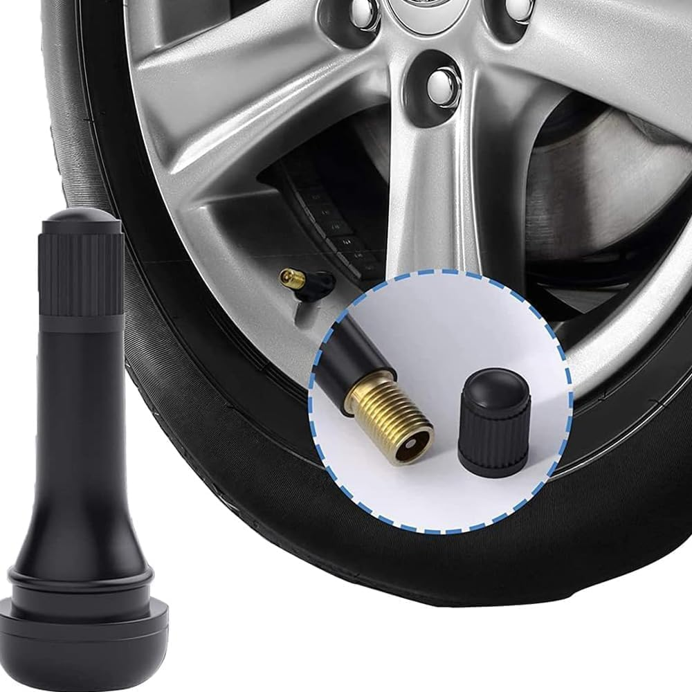 TR414 Black Rubber Snap-In Tire Valves, 10Pcs TR414 Snap-In Black Rubber Tire Valve Stems,Tr414 Tire Valve Stems Rubber Snap-In Short Black Tire Valve Stem,Tr414 Rubber Short Snap-In Tire Valve Stems image number 3