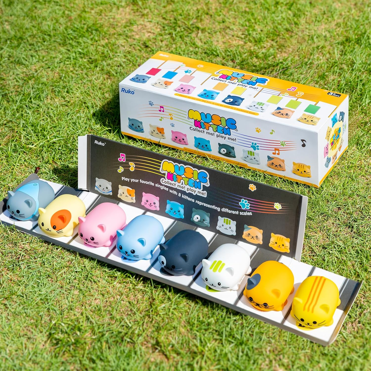 Ruko 1701 Musical Kitten Piano Toy - 8 Keys with Meow Sounds, Touch-Play Do Re Mi Musical Scale, Fun Interactive Keyboard for Kids & Adults, Ages 3+ image number 6