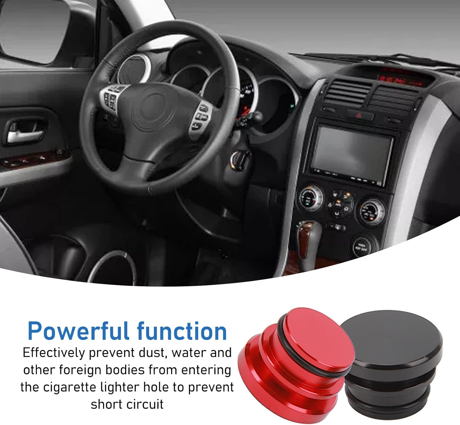 2PCS Universal Cigarette Lighter Dust Plug, Dustproof Waterproof Car Lighter Cover, Vehicle Lighter Socket Cover Cap Universal for Vehicles with 12V Accessory Plugs image number 3