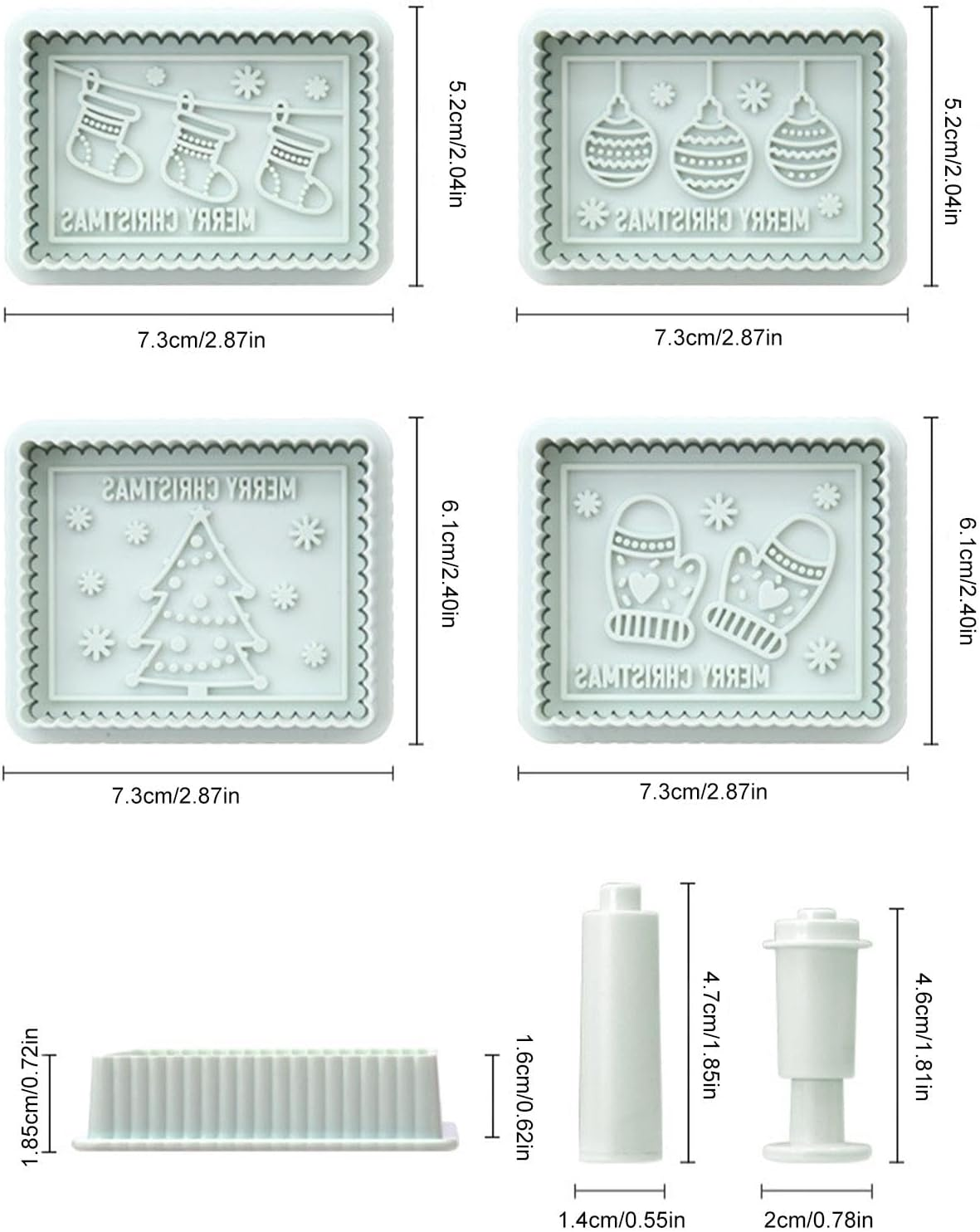 Christmas Cookie Molds, Chocolate Moulds, Christmas Cookie Mold Jam Chocolate Sandwich Cookie Mold for Baking Tool image number 3