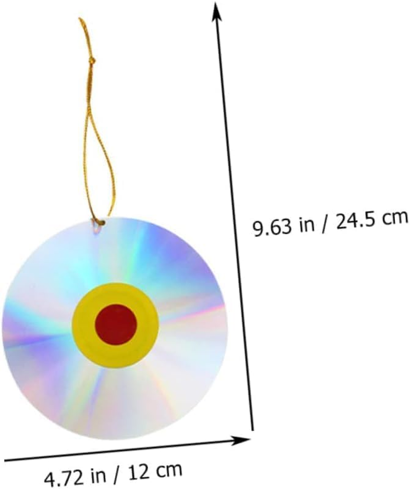 Ksngtixe 4Pcs Reflective Bird Scare Discs, Wind-Activated Deterrent for Pigeons/Ducks/Crows, Double-Sided Outdoor Garden Decor, Rotating Bird Repellent for Yard & Farm image number 4