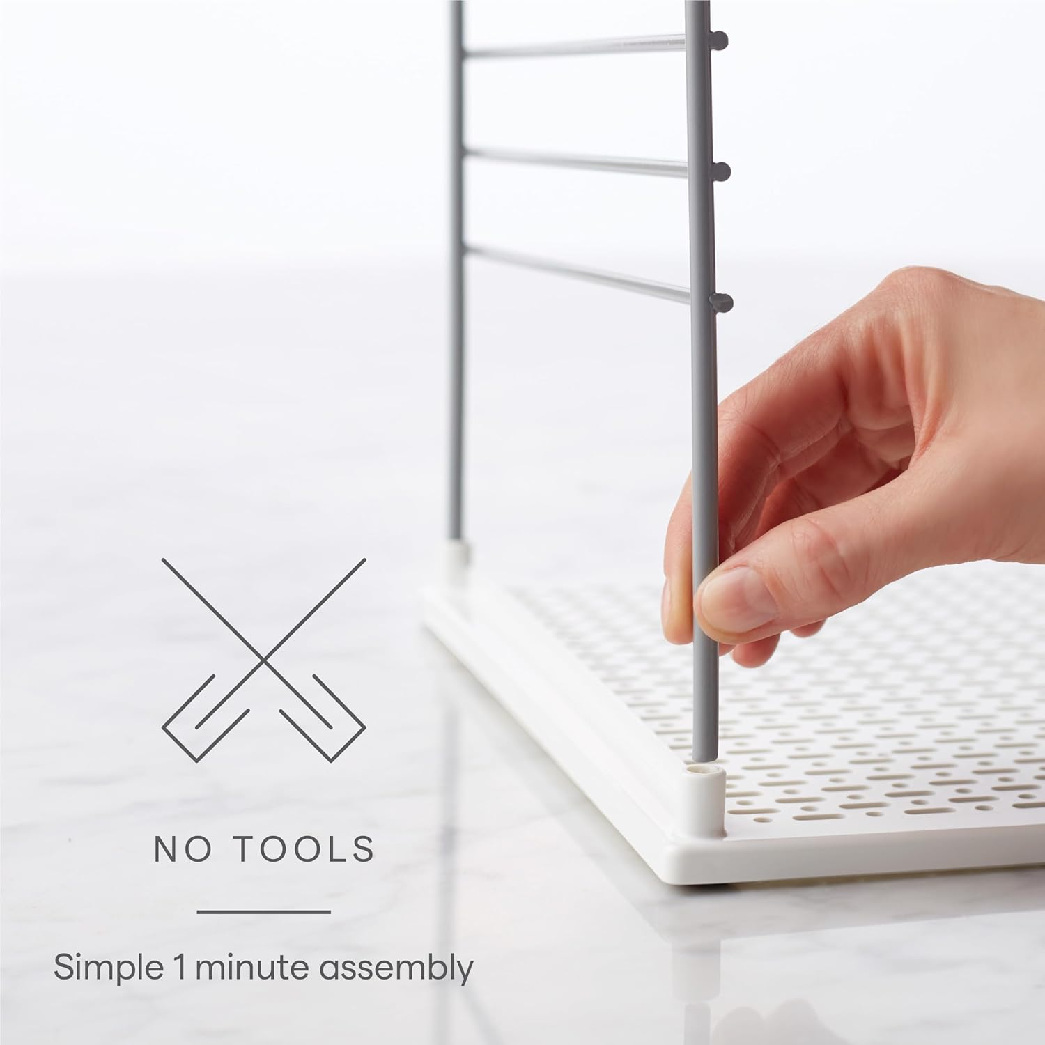 Youcopia Upspace Cabinet Box Organizer, Adjustable Kitchen and Pantry Shelf for Plastic Wrap and Foil Storage, Large image number 2