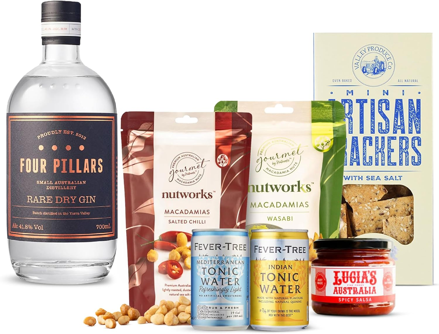 Christmas Gourmet Hamper Featuring Four Pillars Rare Dry Gin with Premium Selection of Enhancers, Snacks, and Biscuits for Festive Celebrations image number 3