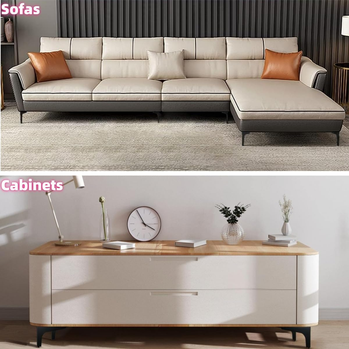 4Inch/10Cm Metal Cabinet Legs,Modern Style Furniture Replacement Legs for Sofa, Dresser & Cupboard with Screws,Rustproof,Easy Install,Black 4Pack image number 3