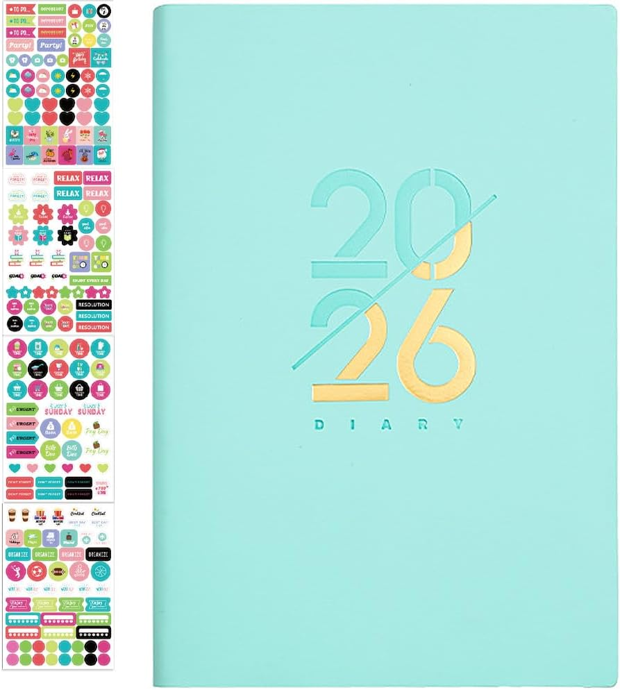 Geli 2026 Daily Planner Diary,Weekly and Daily Planner, with Stickers, January 2026 to December 2026, Hardcover 2026 Calendar for Office Home School Supplies image number 3